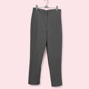 Zara Grey High-Waisted Tailored Trousers Size M